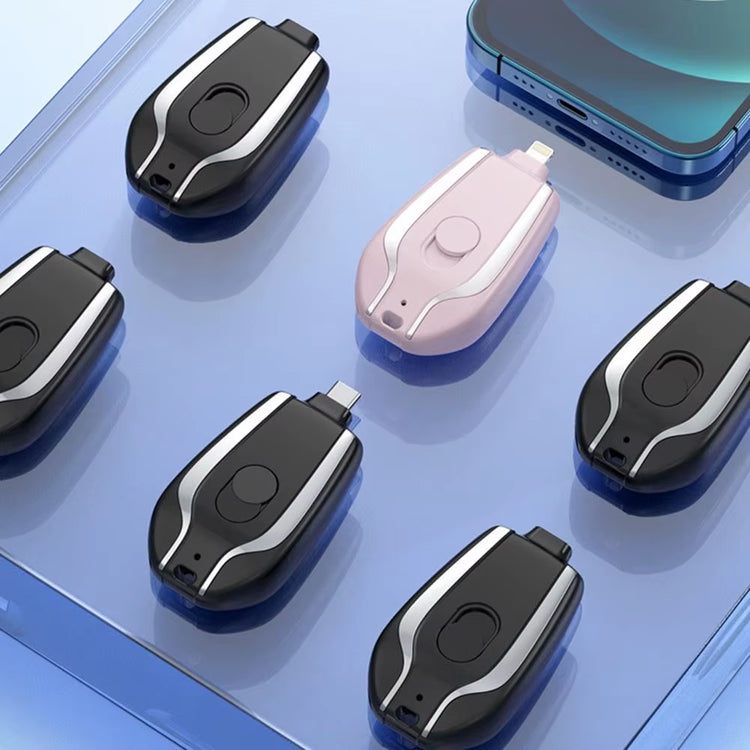 Portable Keychain Charger | 1500Mah Type-C Ultra-Compact Mini Battery Pack | Fast Charging Backup Power Bank for Iphone Devices