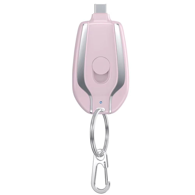Portable Keychain Charger | 1500Mah Type-C Ultra-Compact Mini Battery Pack | Fast Charging Backup Power Bank for Iphone Devices