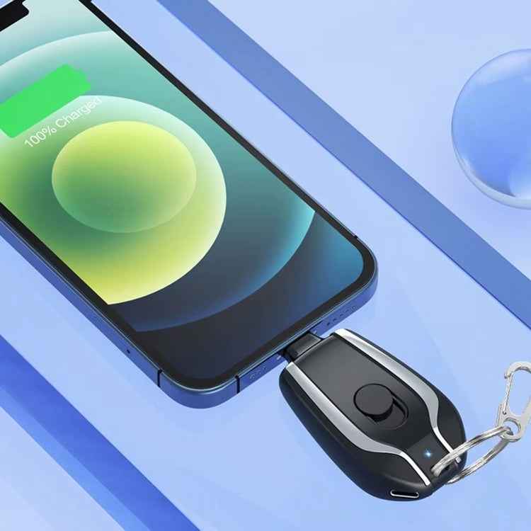 Portable Keychain Charger | 1500Mah Type-C Ultra-Compact Mini Battery Pack | Fast Charging Backup Power Bank for Iphone Devices