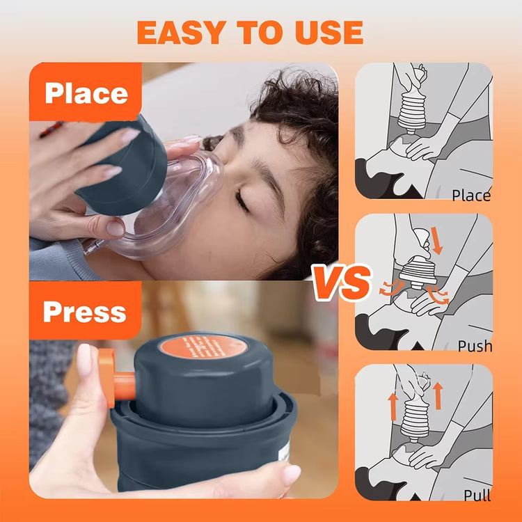 Auto CPR First Aid Choking Rescue Device Travel Homecpr Choking Emergency Device Adult Children Portable Asphyxia Rescue Machine