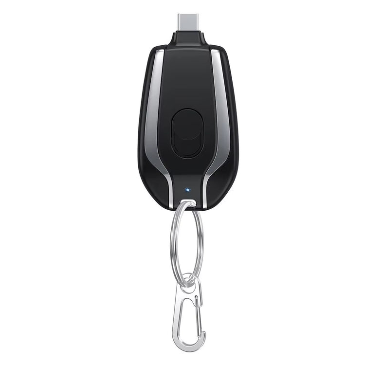 Portable Keychain Charger | 1500Mah Type-C Ultra-Compact Mini Battery Pack | Fast Charging Backup Power Bank for Iphone Devices